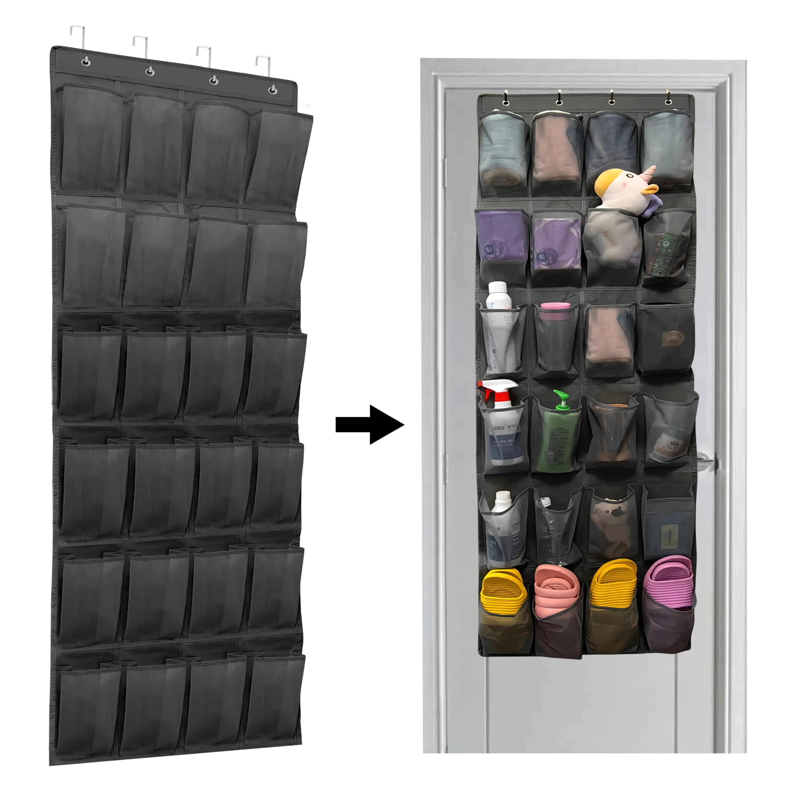 WANLD 24-Pocket Mesh Shoe Organizer, Closet Storage Solution